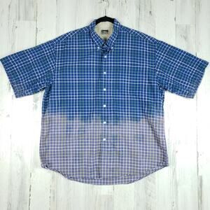 Haggar Forever New Dip Dye Button Down Shirt XL